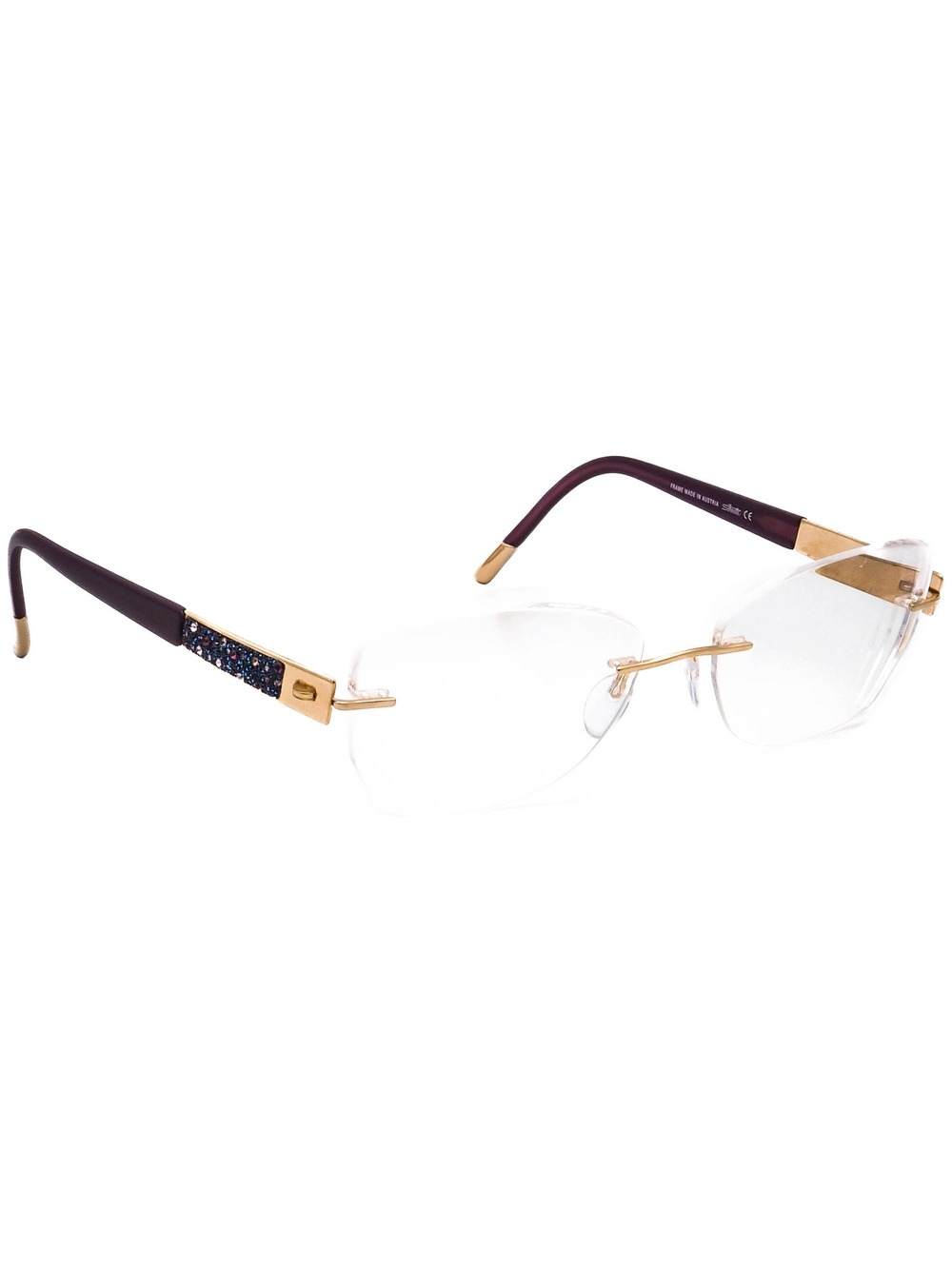 Silhouette 4540 20 6051 23K Gold Plated with Crystals Eyewear